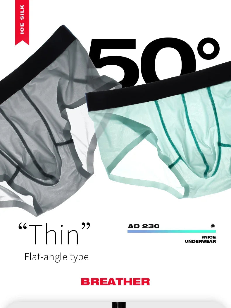 3-piece super thin, cool, breathable men's underwear