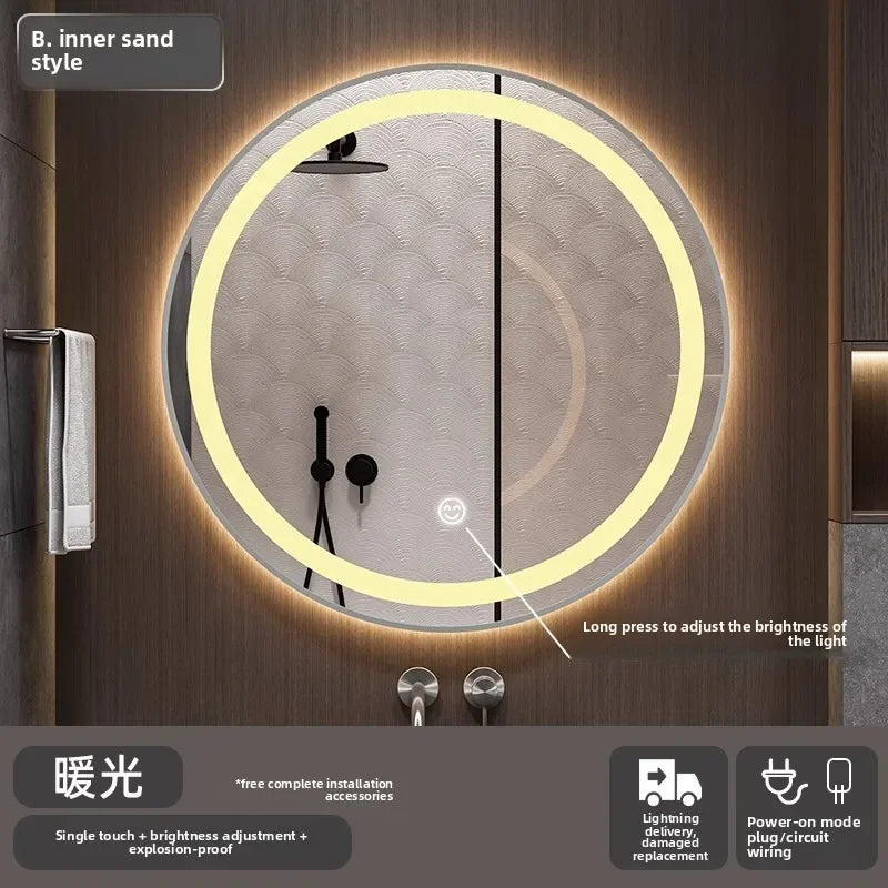 50CM Smart LED Mirror Anti-Fog Touch Sensor