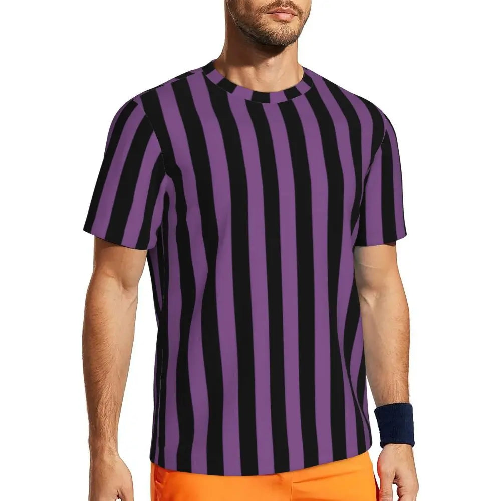 Stylish Mondrian Striped Men's Gym T-Shirt