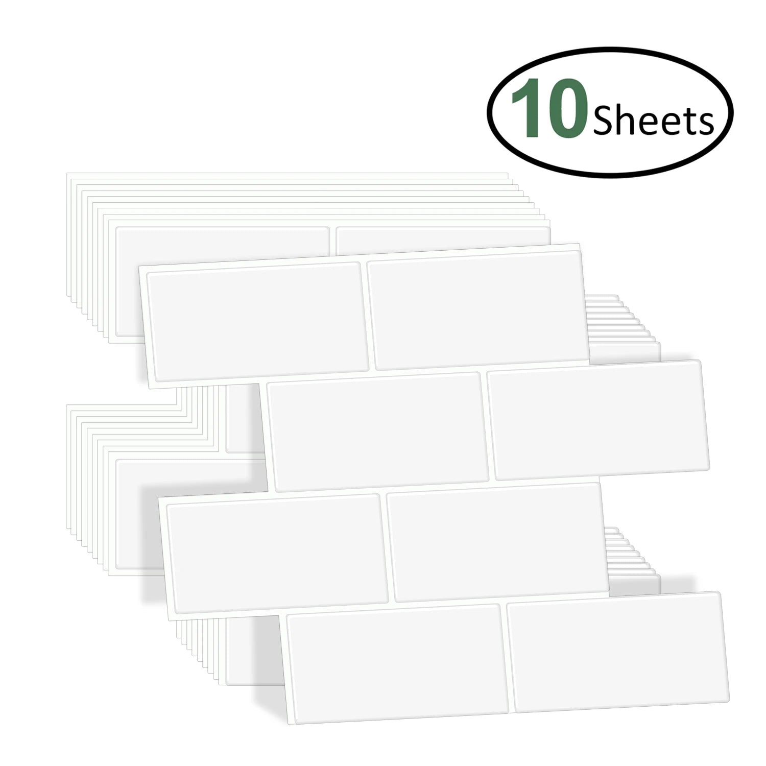 10 Large Waterproof Brick Wall Stickers for Home Decoration