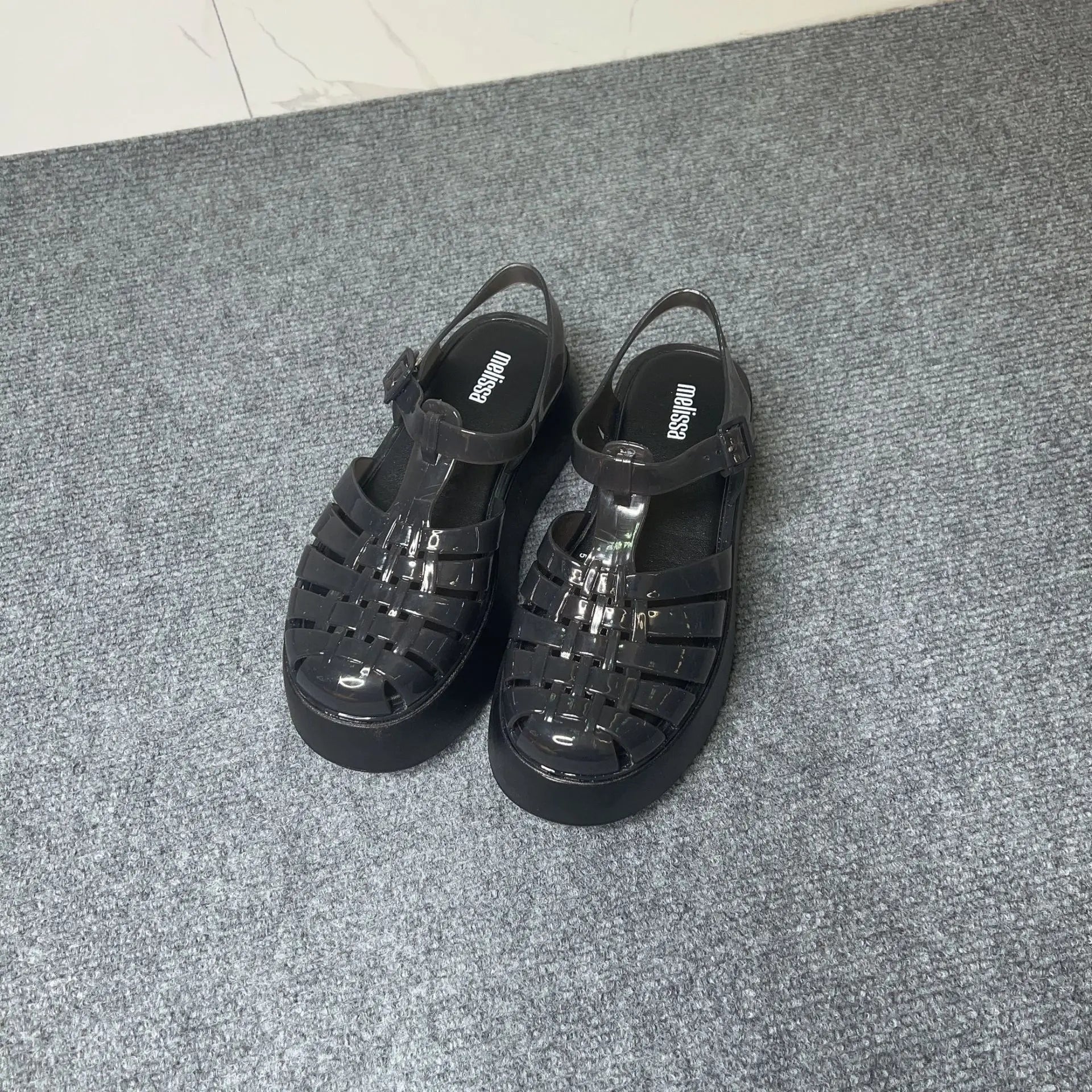 Sandal Nữ Mini Melissa 2025 Sóng Hoa Tim Retro