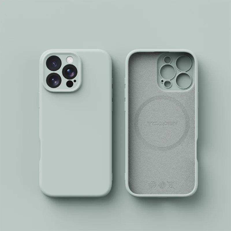 Ốp Silicone Từ Tính Mềm Sạc Không Dây Bảo Vệ iPhone