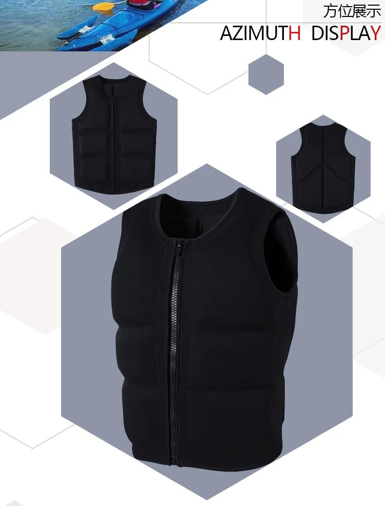 Stock Adults Unisex Neoprene PVC Foam Marine Motorboat Jet Ski Impact Surfing Life Vest Jacket