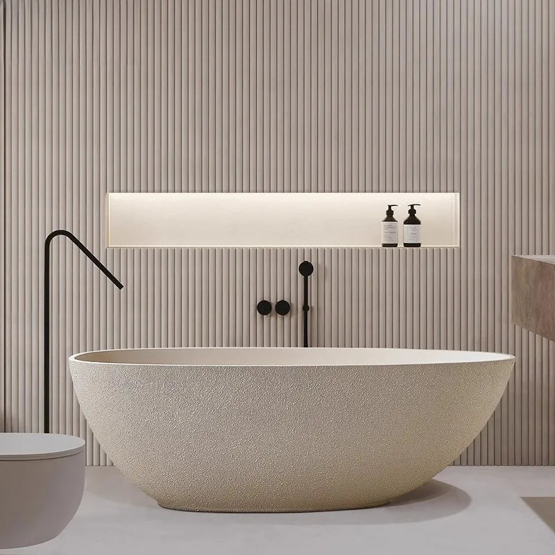 Modern Spa Bathtub with Integrated Convenient Storage Shelves