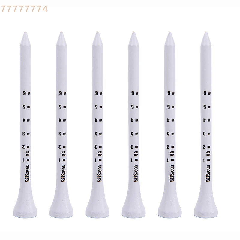 Set of 50 Professional White 83mm Golf Wooden Stakes