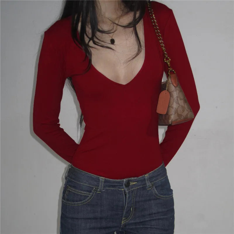 Bodysuit Đỏ Gợi Cảm SheStyle - Thời Trang Thu Đông 2025 - Daisan Mart