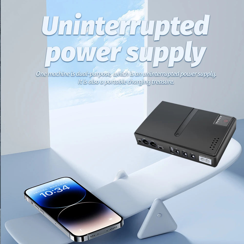 Mini Multi-Function UPS: 5V 9V 12V Power Backup For Devices