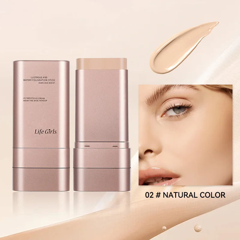 Kem Nền Dưỡng Ẩm Tự Nhiên 2 Đầu Xoay Kèm Cọ Chống Nước