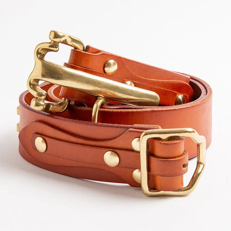 Thắt Lưng Da Bò Cao Cấp Maden Vintage Cho Nam Nữ