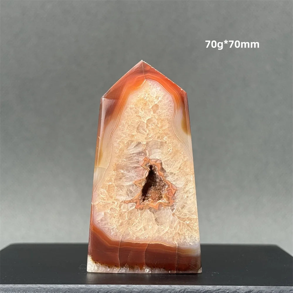 Natural Red Onyx Pillar - Decorative &amp; Healing Stone