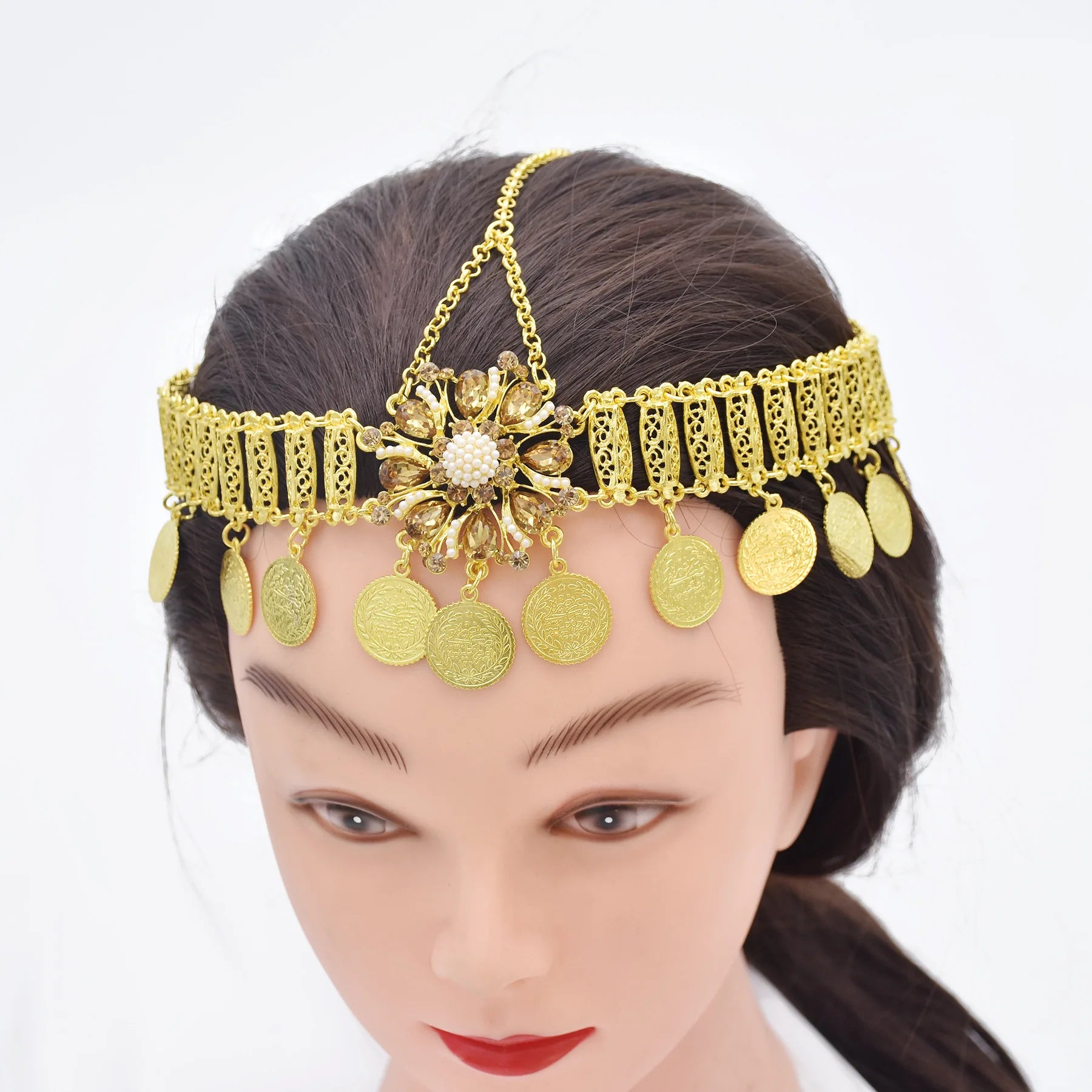 Vương Miện Boho Ấn Độ Hoa Tím Cổ Điển 50 ký tự