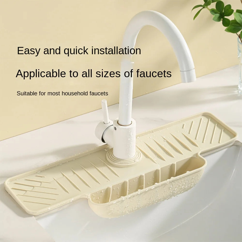 New Silicone Faucet Mat Kitchen Sink Accessories Gadgets Durable Sink Splash Guard Pad Bathroom Countertop Protector - Daisan Mart