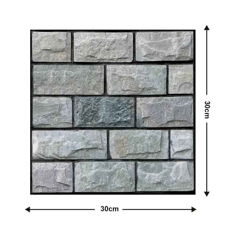5/10PCS Stereo Wall Stickers Self-adhesive Wallpaper Brick Pattern Creative Stick Heatproof Vinyl Waterproof Kitchen Home Decor