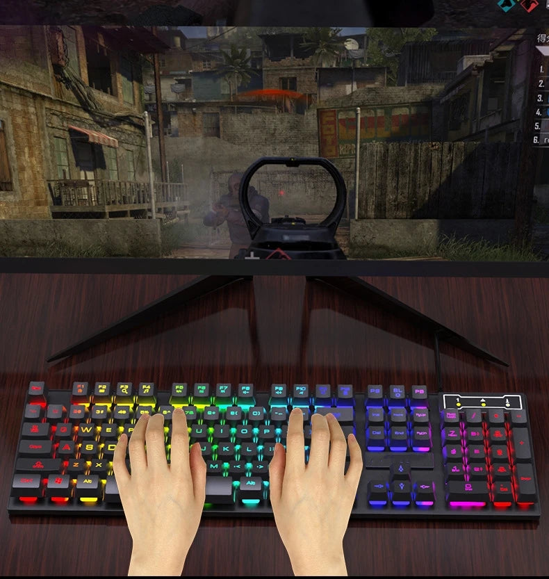 Multi-Color Waterproof Gaming Keyboard and Mouse Set