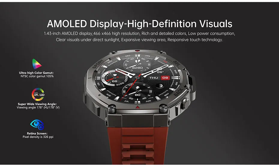 Đồng Hồ Thông Minh T-Rex 3 GPS AMOLED 5ATM Nam