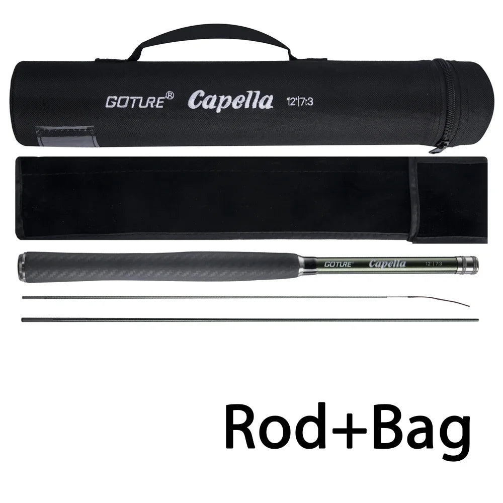 Bộ Cần Câu Tenkara Goture 12FT Siêu Nhẹ Carbon IM8
