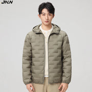 Men's waterproof down jacket keeps warm outdoors