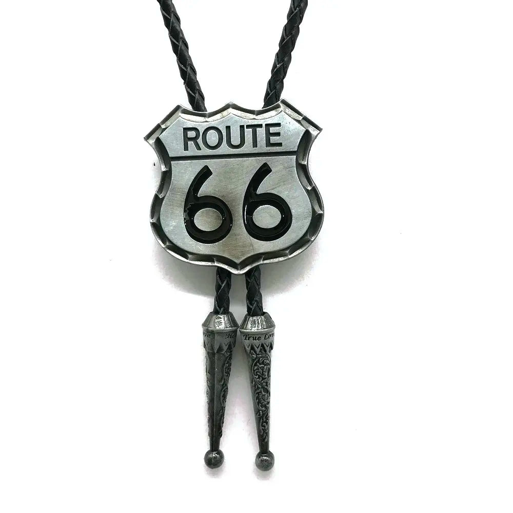 Cà vạt cao bồi Route 66 - Phụ kiện thời trang Tây Mỹ