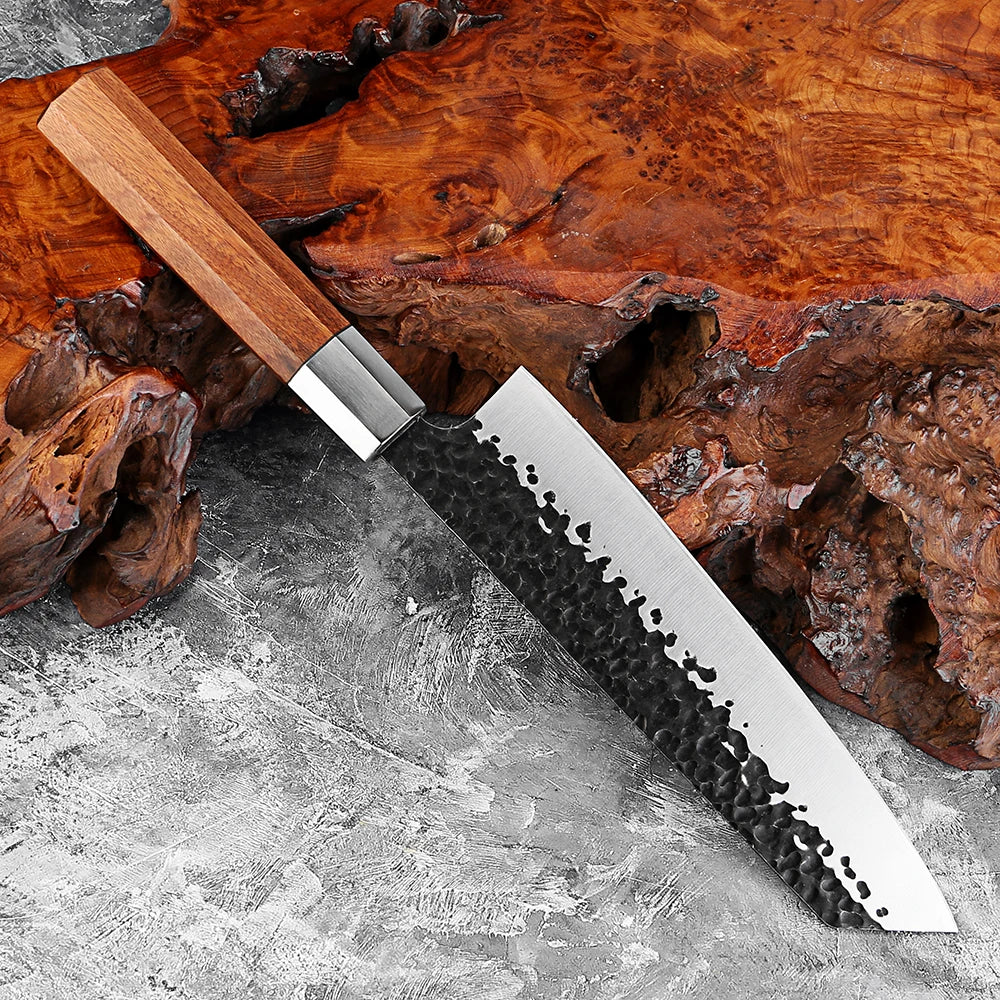 Bộ Dao Nhà Bếp XITUO, Thép Carbon Cao, Tay Cầm Bát Giác