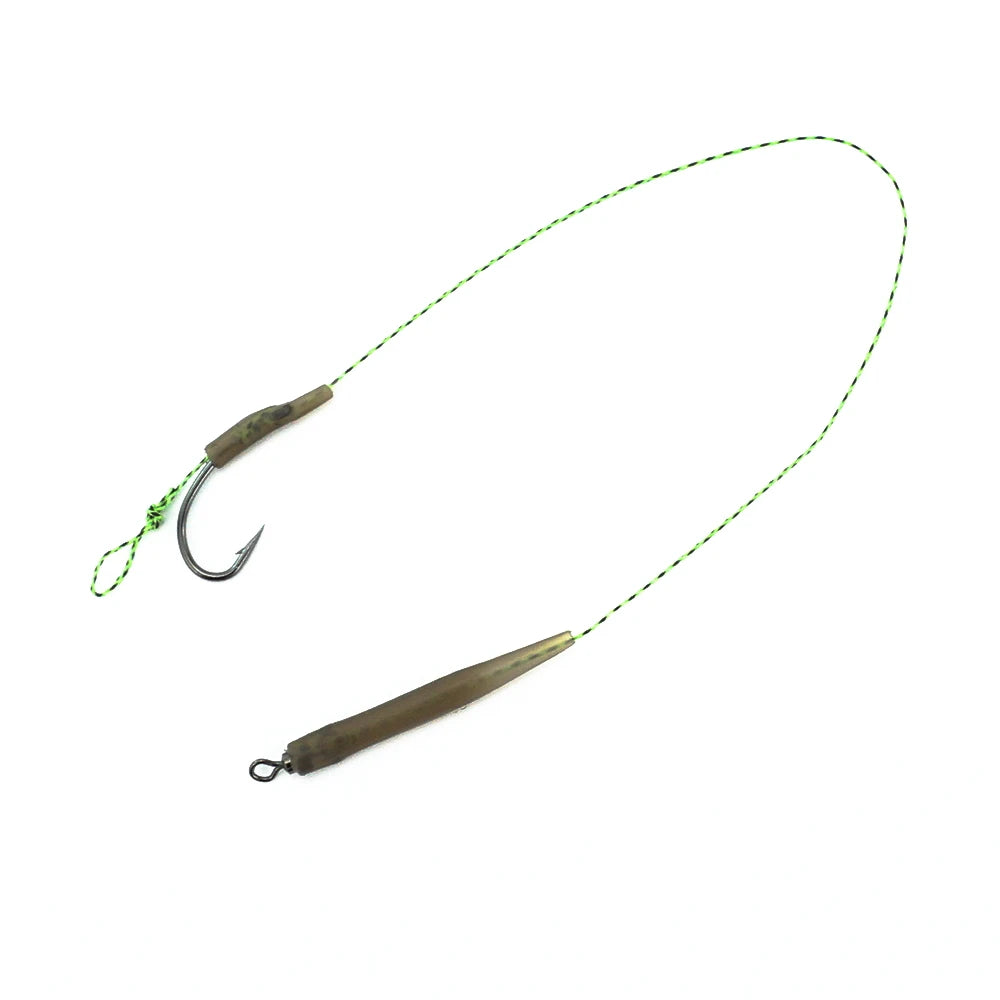 Lưỡi Câu Cá Chép HIRISI Thép Carbon, Dây Bện, Có Ngạnh