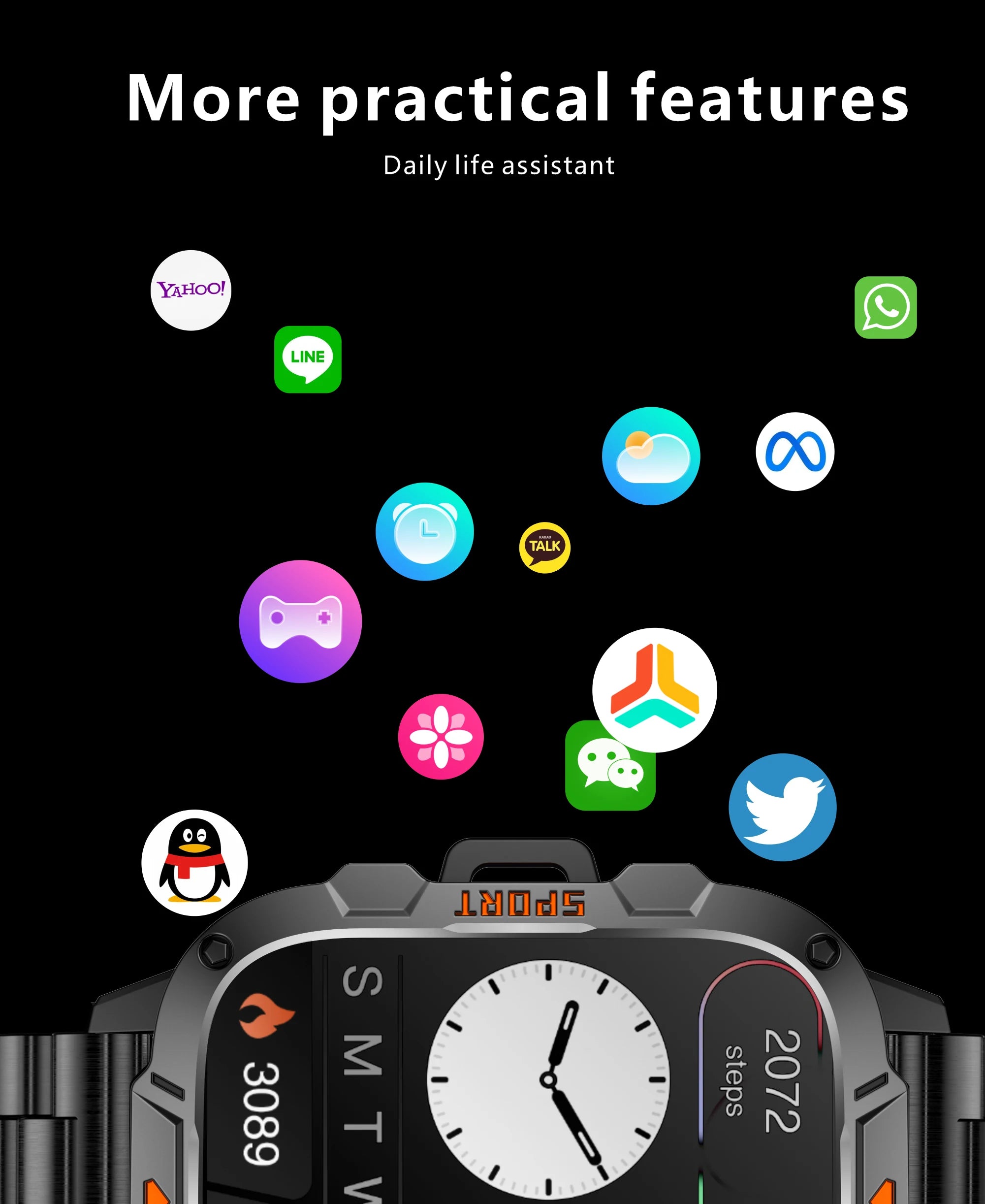 2025 Men's Watch - Waterproof LED Sports