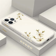 Ốp Lưng Hoa Trắng Xinh Cho iPhone Chống Sốc Silicon