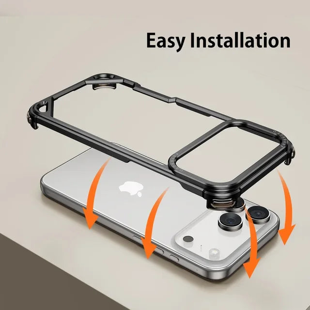 Aluminum alloy Metal Phone Case For iPhone 17 16 Pro Max 17Air Minimalist Support Wireless Charging Ultra-thin Protecitve Case - Daisan Mart
