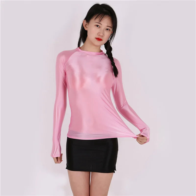 Áo body dài tay mỏng ôm, xuyên thấu sexy thời trang - Daisan Mart