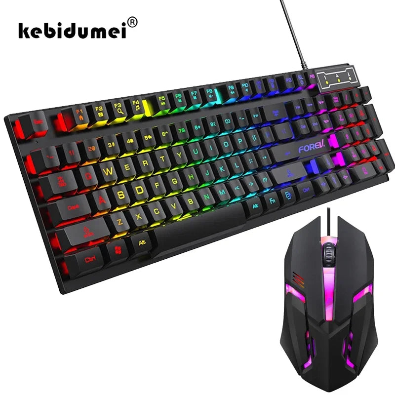 Bàn phím cơ 104 phím LED chống nước kèm chuột gaming
