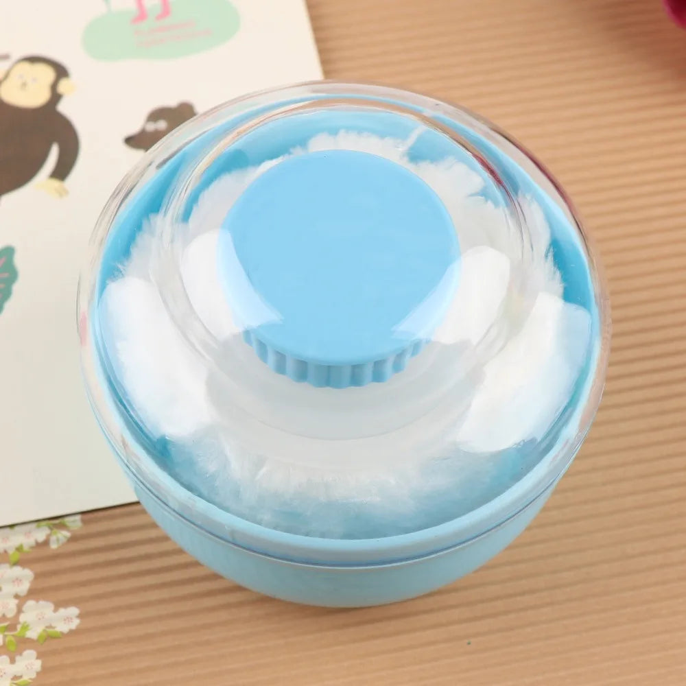 Multi-purpose ABS Baby Powder Box with Soft, Convenient Bristles