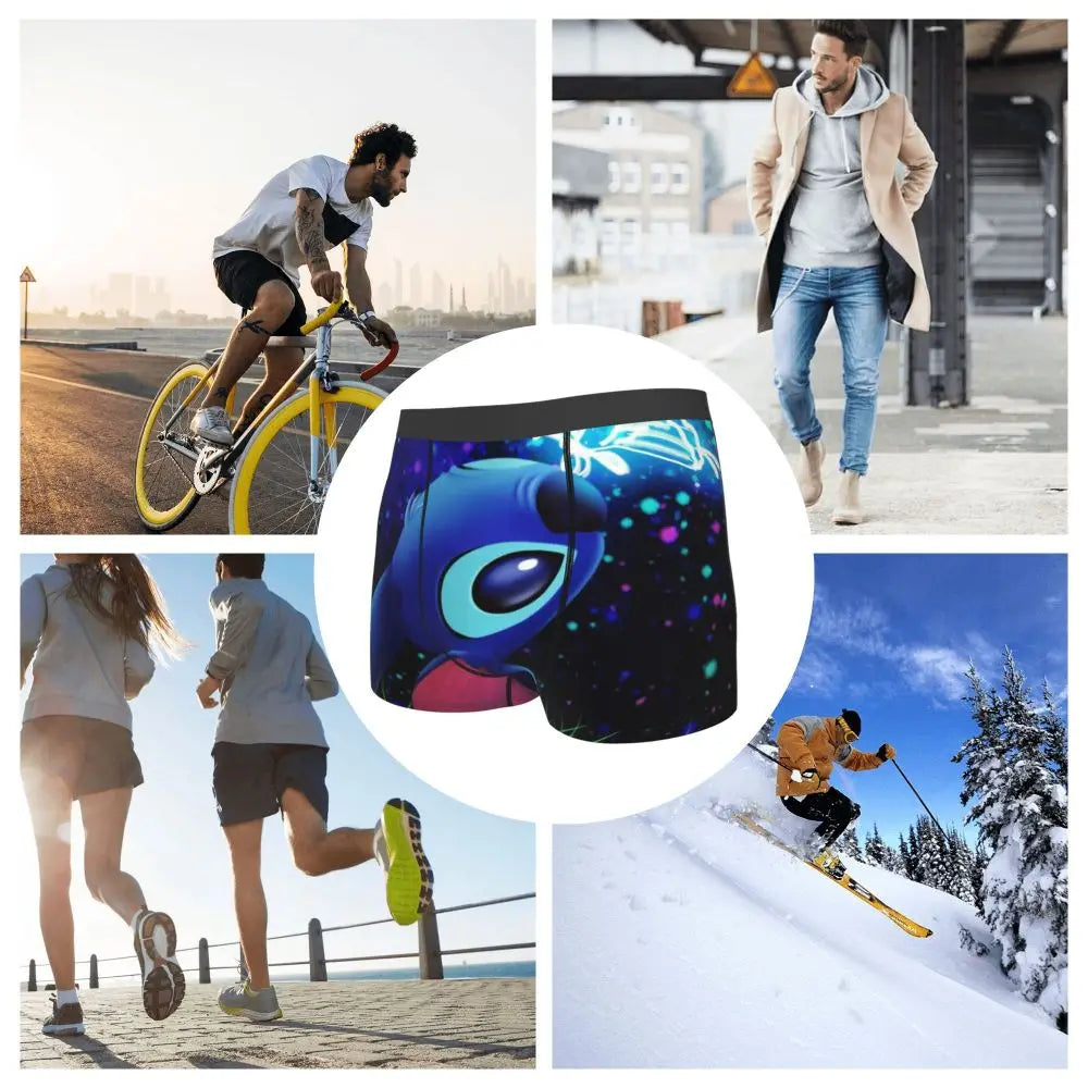 Quần Sịp Nam Lilo Stitch Thoải Mái Phong Cách Anime