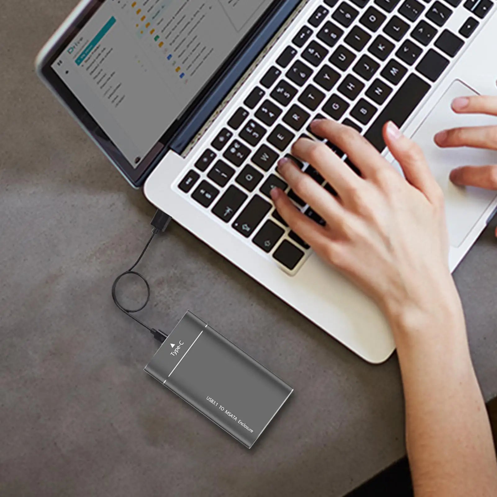 500GB Portable Hard Drive Connects to USB for Data Storage