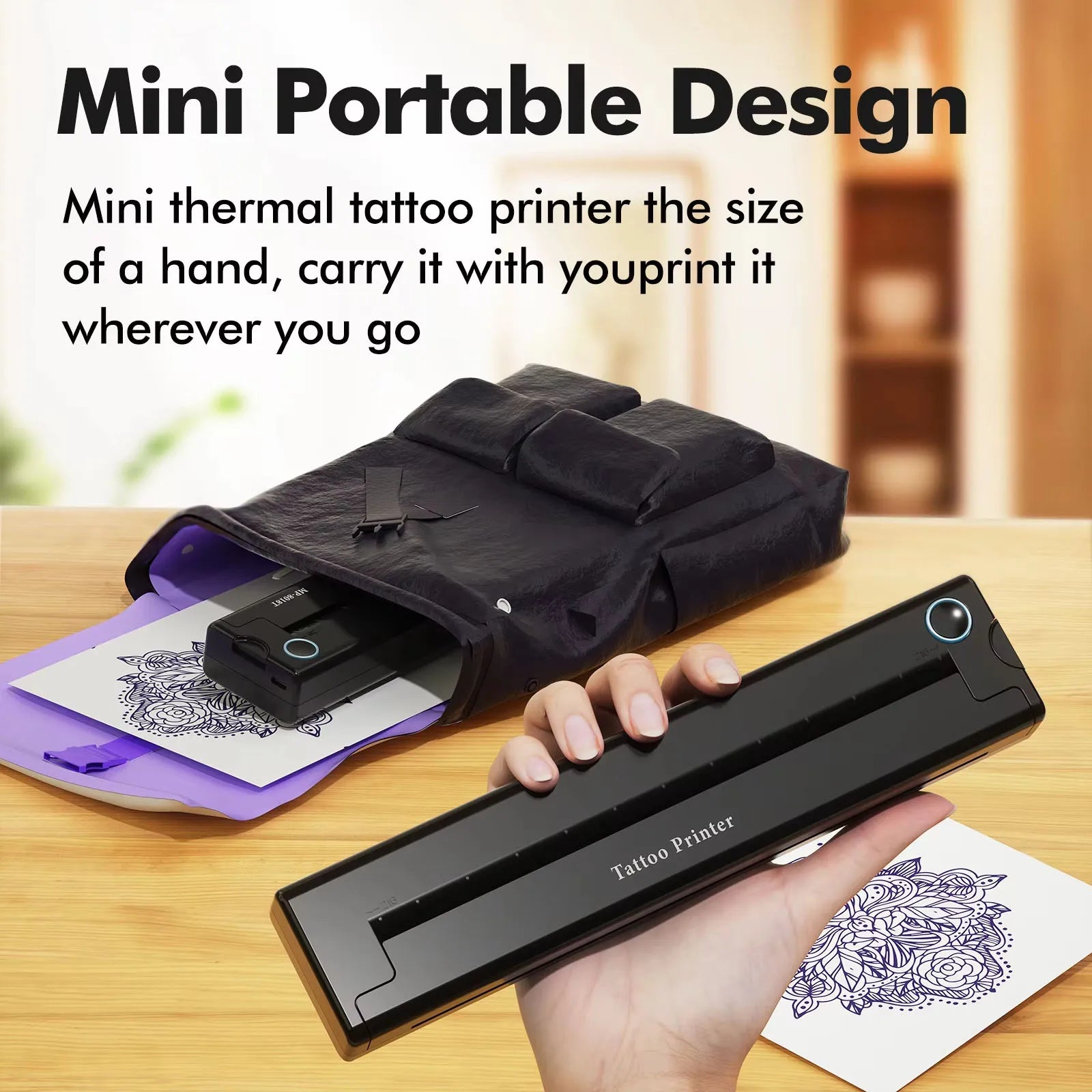 A4 Thermal Printers Wireless Bluetooth Tattoos Printer Portable Mini Thermal Printer A4 Paper Photo Printer From Mobile Phone - Daisan Mart