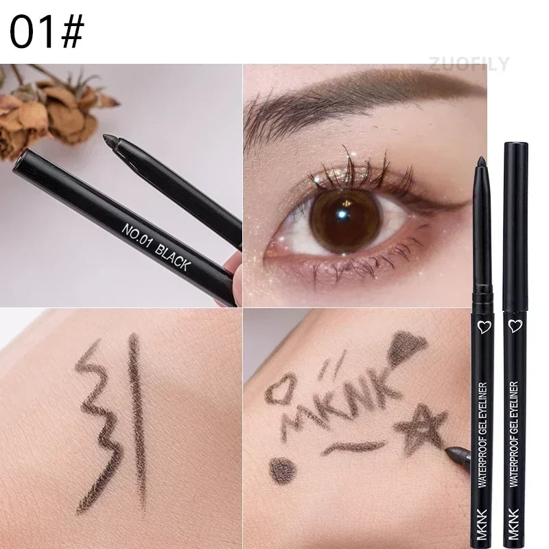 Black Brown Matte Gel Eyeliner Smudge-proof, Quick-drying, Long-lasting