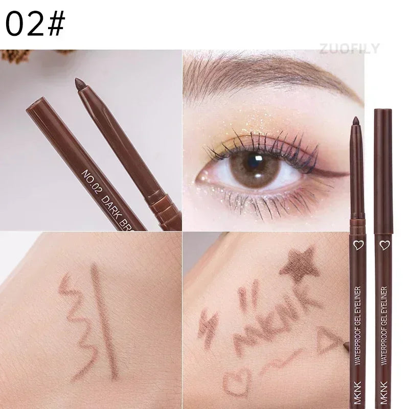 Black Brown Matte Gel Eyeliner Smudge-proof, Quick-drying, Long-lasting