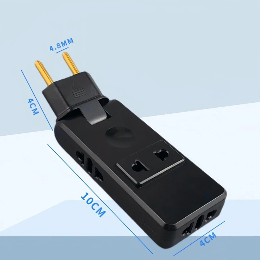 Ổ Cắm Đa Năng 4 Trong 1 Du Lịch EU Xoay 180 Độ