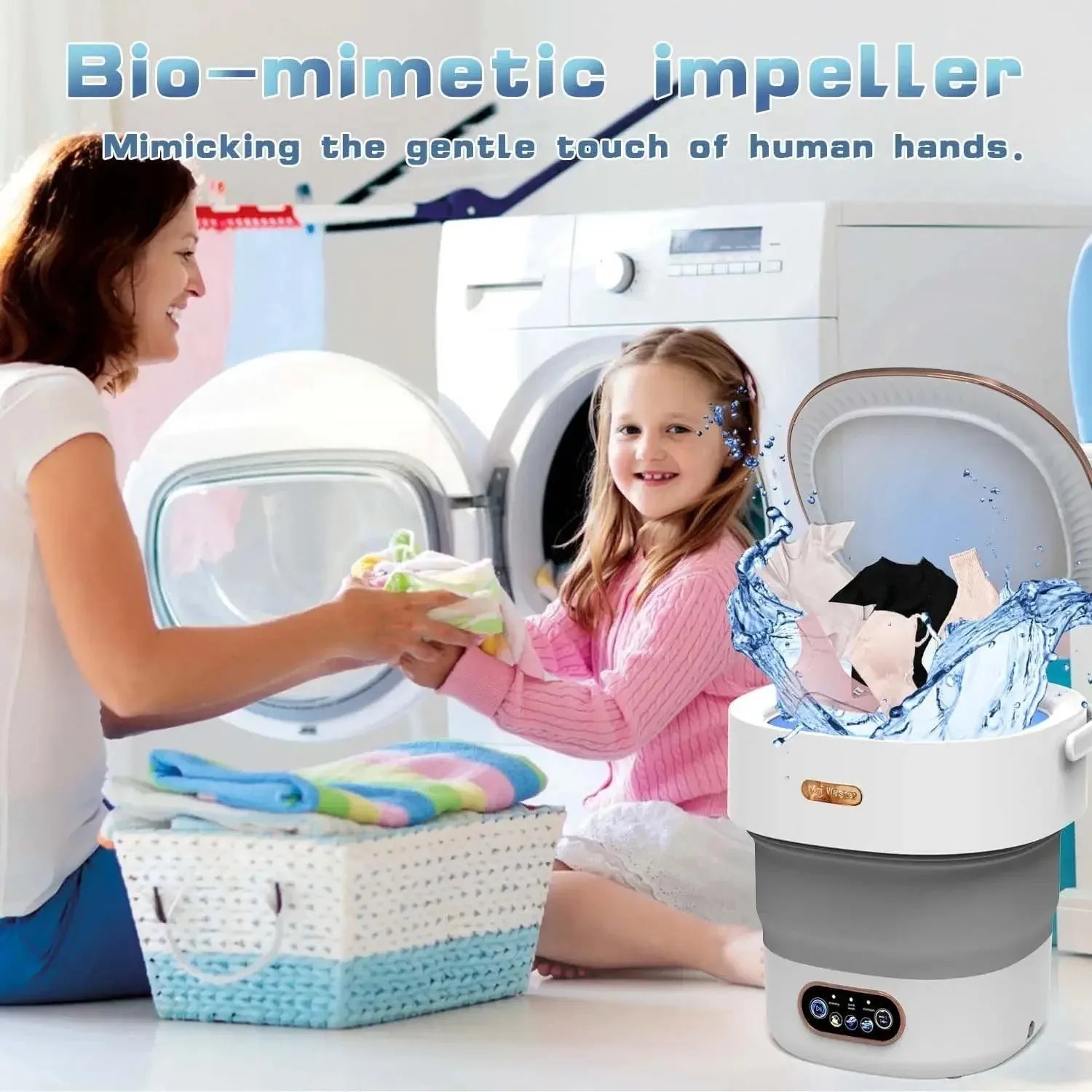 15L Mini Folding Washing Machine for Convenient Travel