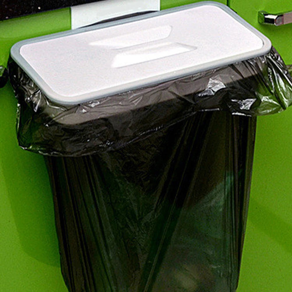 Behind-the-Door Trash Bag Holder Saves Kitchen Space