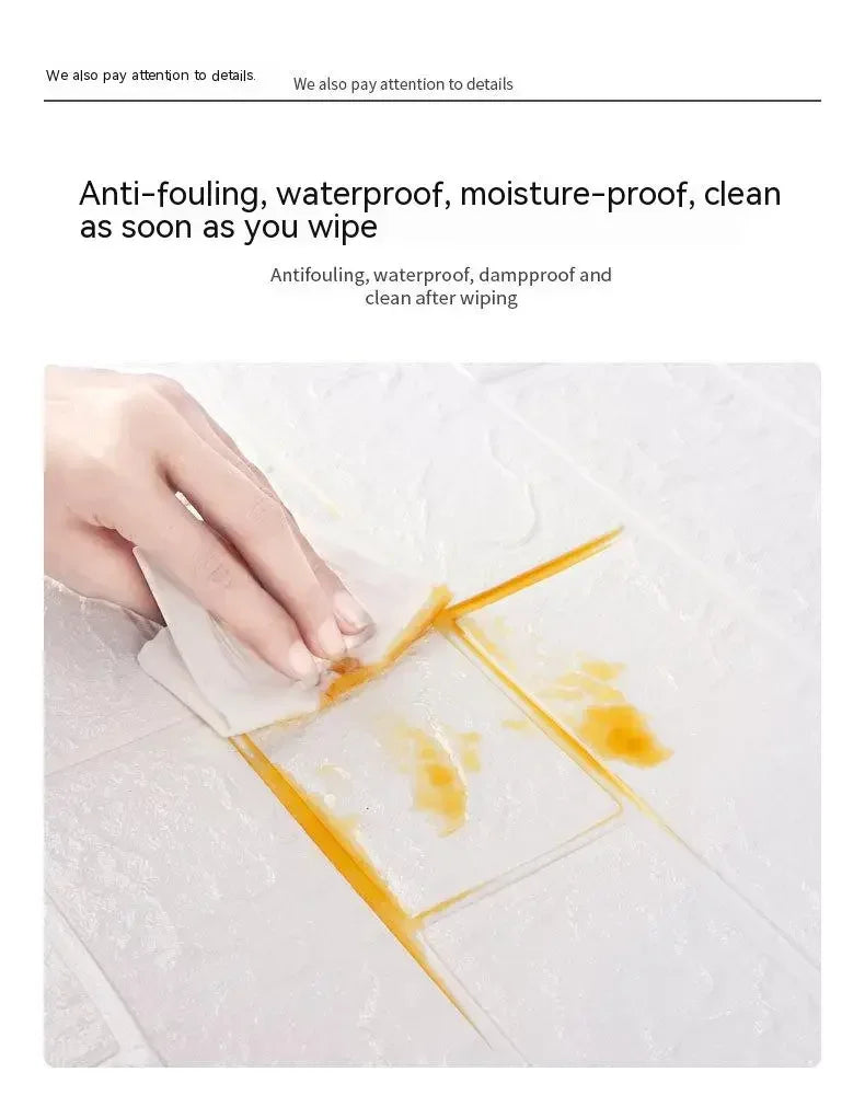 Giấy Dán Tường 3D Gạch Cổ Điển Chống Thấm 70cm