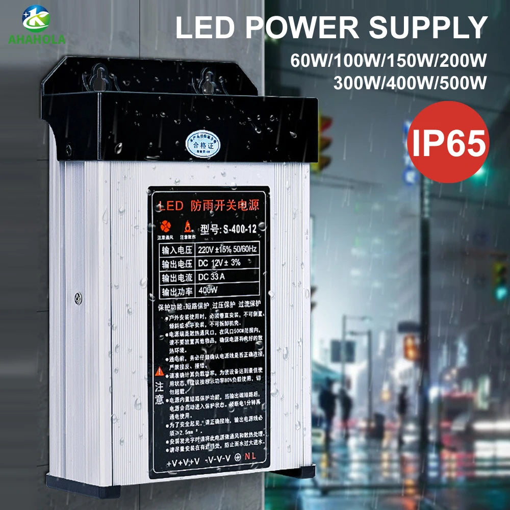 High Power Multi-Voltage Waterproof Power Supply