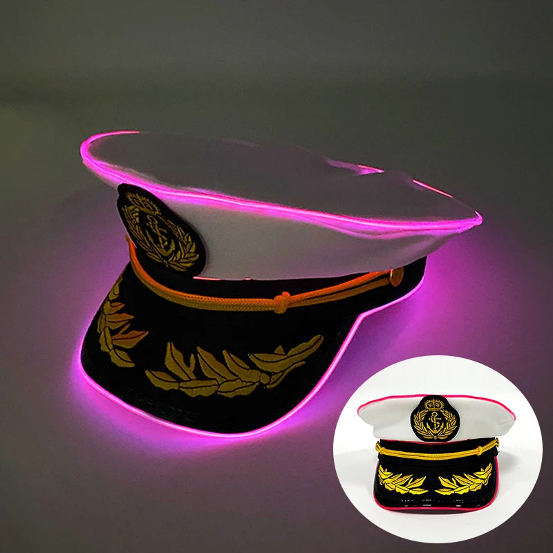 Halloween LED Light-Up Pirate Hat Skull Pattern