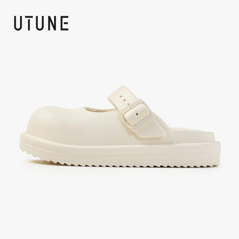 UTUNE Giày Búp Bê Nữ Đục Lỗ Thoáng Mát Chống Trượt