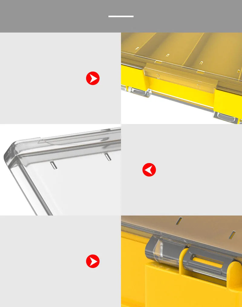 OUTKIT Double Side Fishing Tackle Boxes Fishing Lure Jig  Head Box Organizer Fishing Bait Tackle Storage Case For Blades Spinner