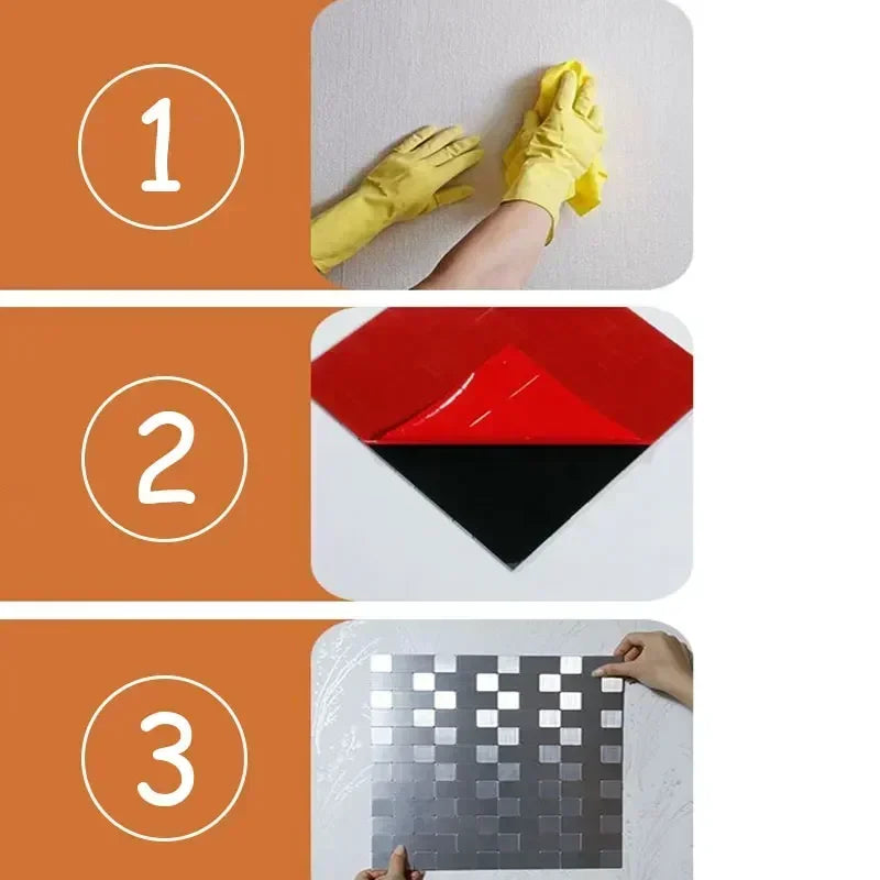 Gạch Dán Tường Nhôm Chống Nước 4 Miếng Nhà Bếp