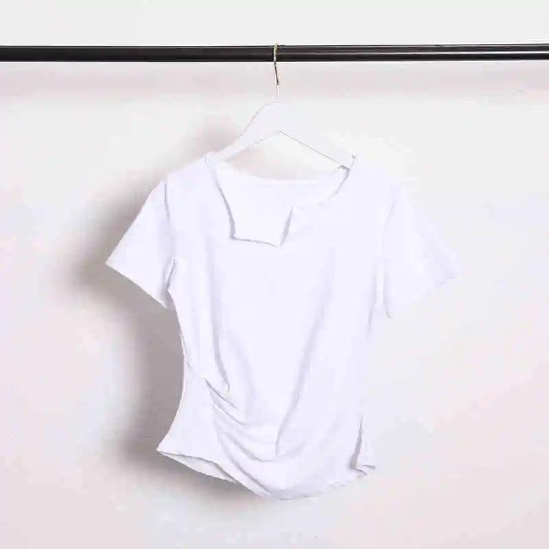 Sexy Fashion Women's Bodycon Gym Shirt with Chest Pad