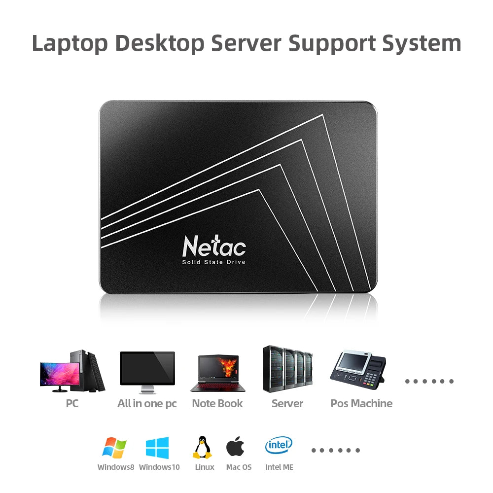 Netac SSD SATA3 - Multi-Capacity 128GB-2TB Laptop Hard Drive