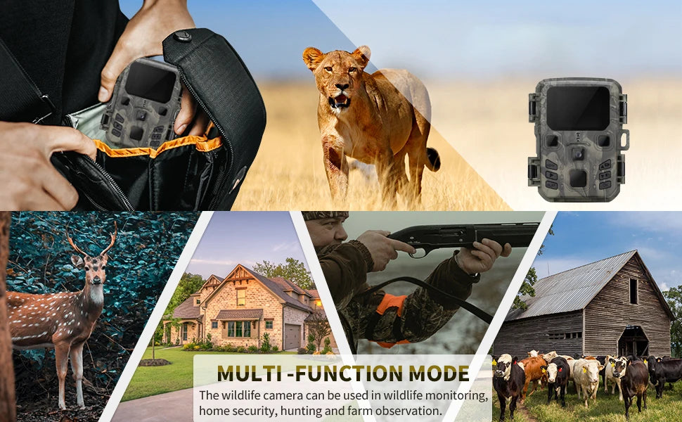 Camera Săn Bắn Mini 4K HD Chống Nước Quan Sát Đêm