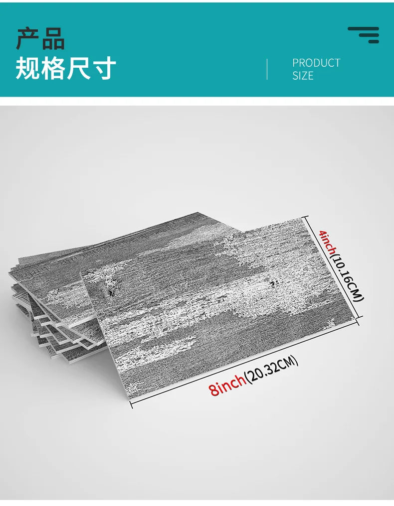 Waterproof Wall Panels - Removable Industrial Foam Decals, Moisture-Proof Matte PVC for Cafe Wall &amp; Commercial Space Decor