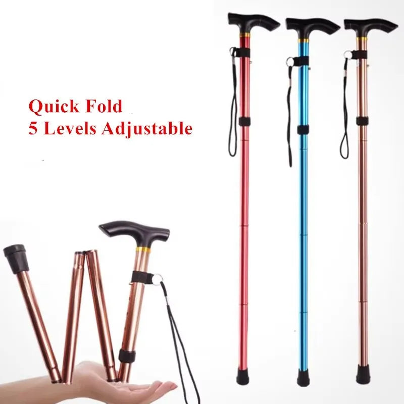 Foldable Multi-Functional Hiking Stick for the Elderly
