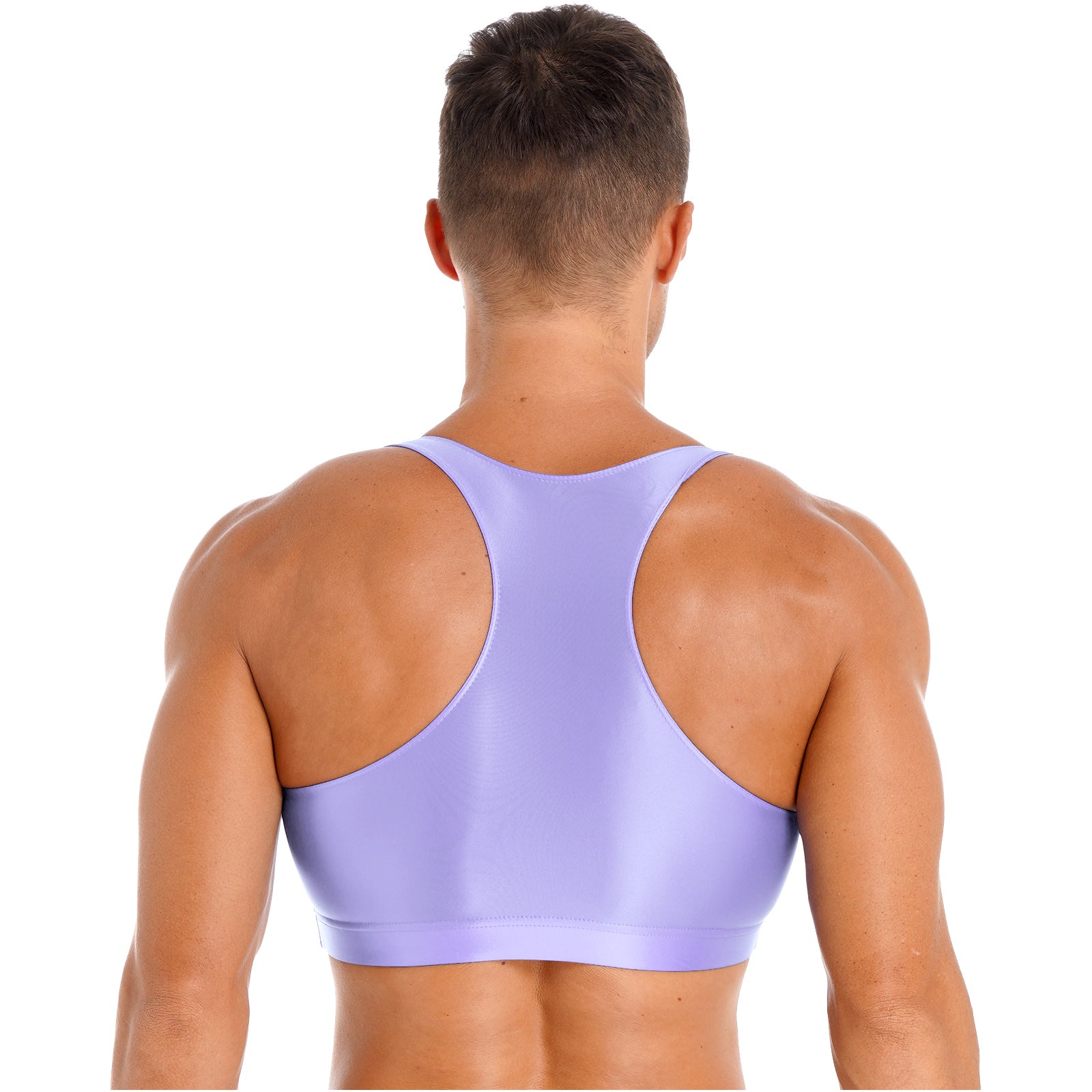 Áo Croptop Nam Thể Thao Bóng Đẹp U Neck Tập Gym Yoga